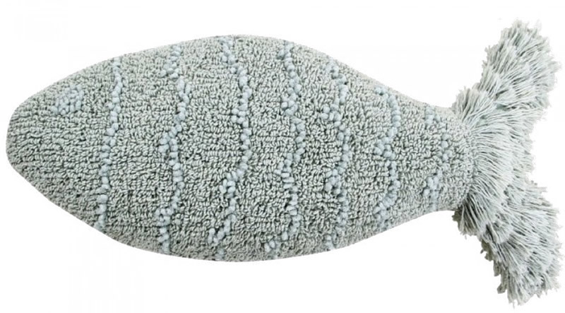 Lorena Canals Baby Fish Cushion - Aqua Blue (2'x 10