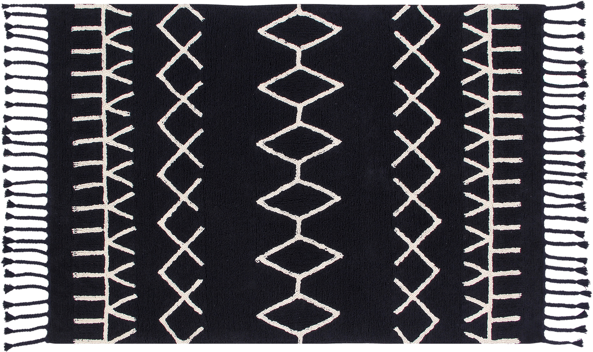 Lorena Canals Bereber Rug - Black (4' 7
