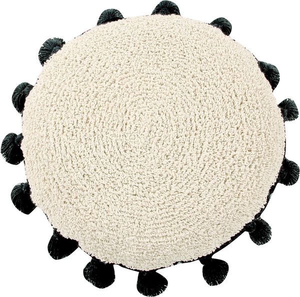 Lorena Canals Circle Cushion - Black (1' 7'')