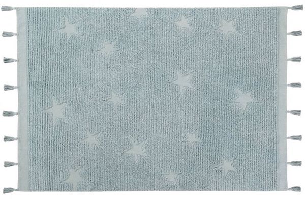 Lorena Canals Hippy Stars Rug - Aqua Blue (4'x 5'9")