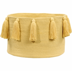 Lorena Canals Tassels Basket - Yellow