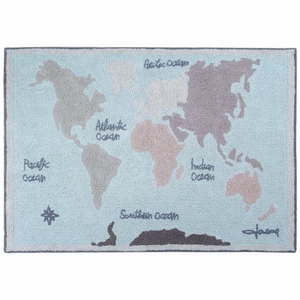 Lorena Canals Vintage Map Rug (4'7" x 6'7")