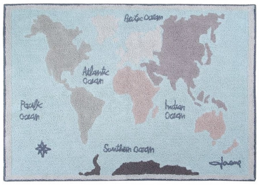 Lorena Canals Vintage Map Rug (4'7