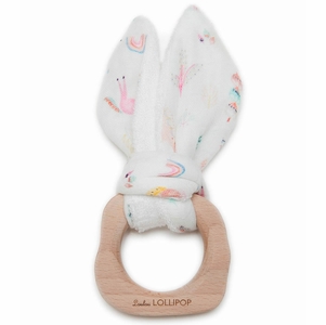 Loulou Lollipop Bunny Ear Teether - Unicorn Dream