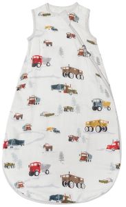 Loulou Lollipop Lightweight Muslin Sleep Bag, 6-18 m - Happy Trucks