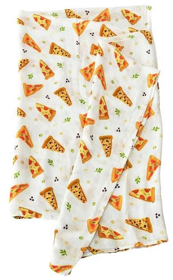 Loulou Lollipop Luxe Muslin Swaddle Pizza