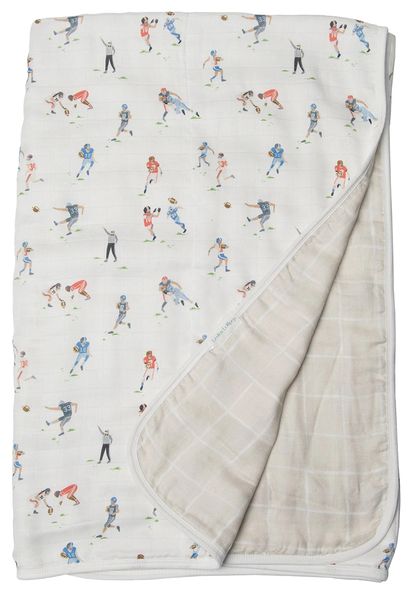 Loulou Lollipop Muslin Quilt Blanket - Football