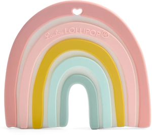 Loulou Lollipop Silicone Teether - Pastel Rainbow