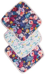 Loulou Lollipop Washcloth 3-Piece Set - Dark Field Floral
