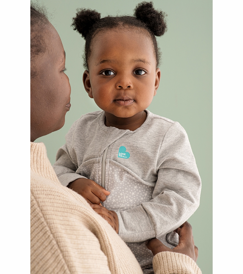 Love To Dream Long Sleeve Sleep Bag Original Cotton Moderate, 1836 M Stardust Grey