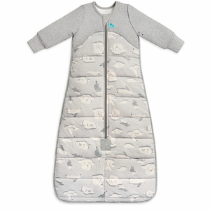 Love To Dream Sleep Bag Quilted Cotton 3.5 TOG, 6-18 M - South Pole Grey