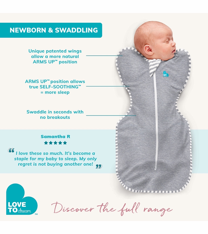 Love To Dream Swaddle UP Bamboo Lite, Newborn Superstar Cream