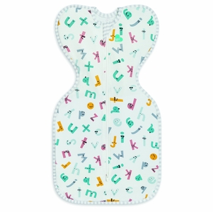 Love To Dream Swaddle UP Ecovero Moderate, Small - Alphabet Soup White