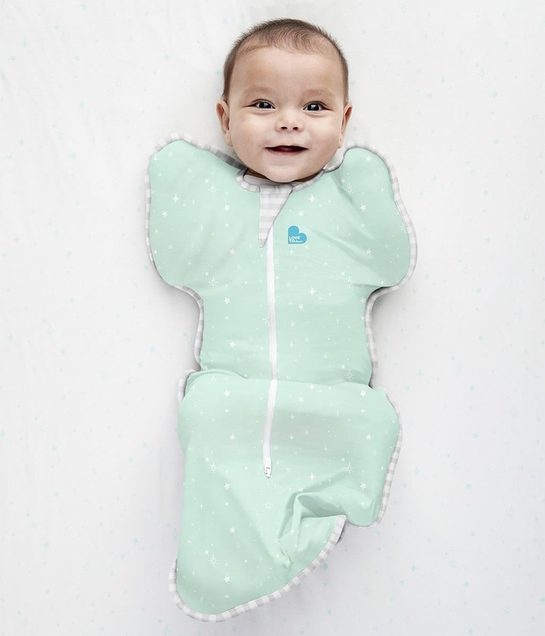 Love to Dream Swaddle UP Lite, Small Mint Stars