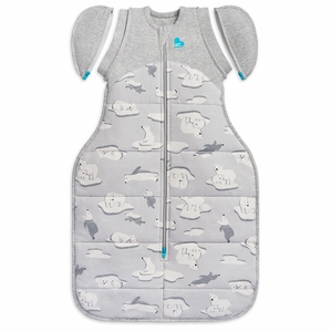 Love To Dream Swaddle UP Transition Bag Quilted Cotton 3.5 TOG, Medium - South Pole Grey
