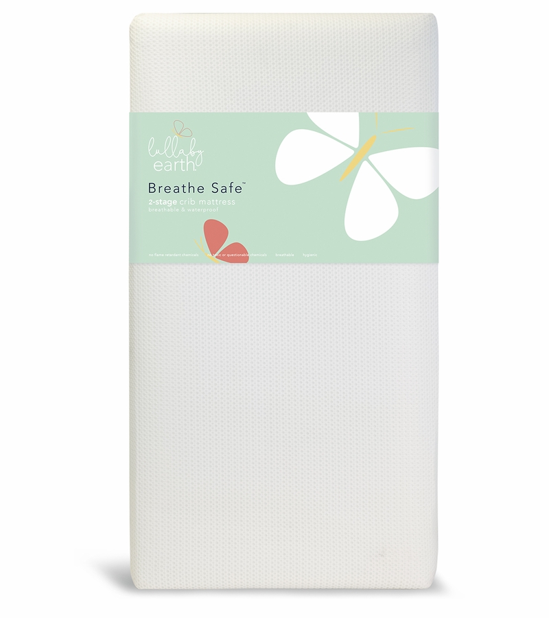 Lullaby Earth Breathe Safe 2stage Crib Mattress White