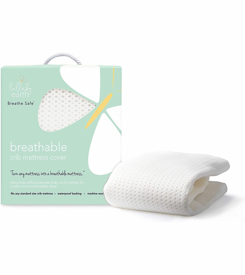 Lullaby Earth Breathe Safe Air Waterproof Crib Mattress Pad