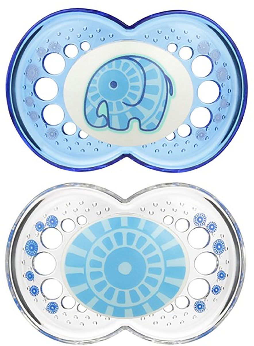 MAM Baby Clear 6m+ Pacifiers 2 Pack Boy