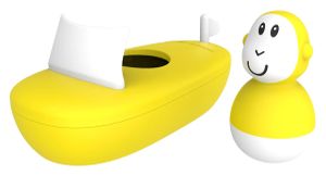 Matchstick Monkey Bathtime Boat Set - Yellow