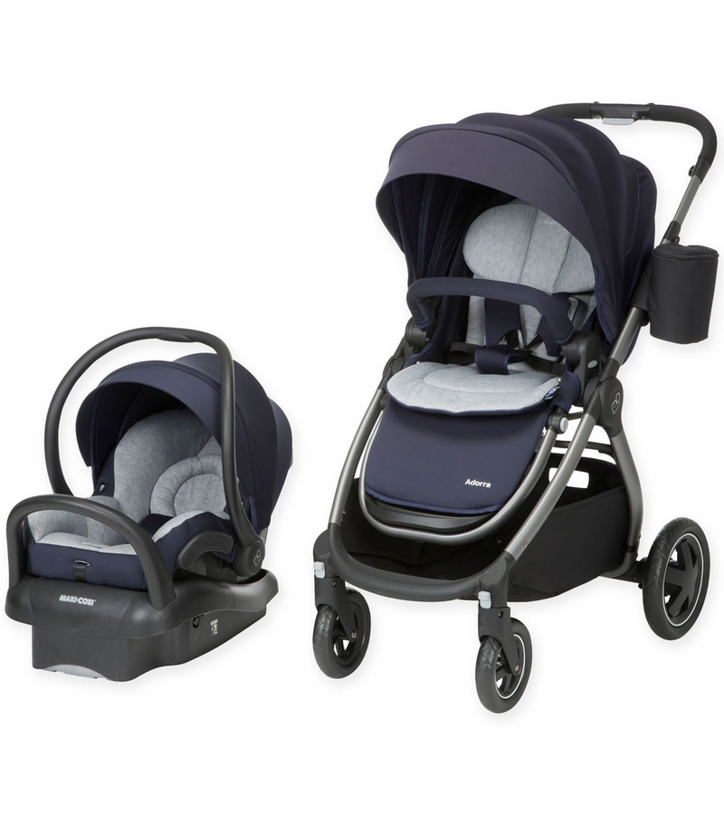 MaxiCosi Adorra Travel System Charcoal/Brilliant Blue