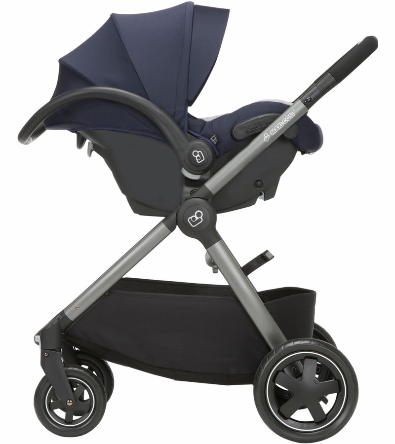MaxiCosi Adorra Travel System Charcoal/Brilliant Blue