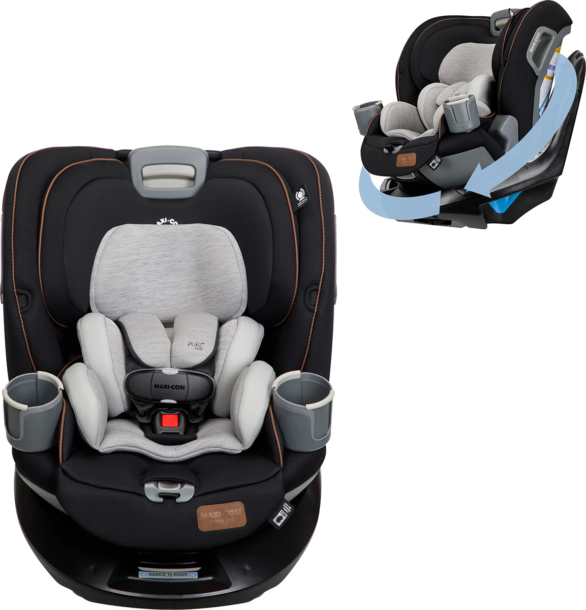Maxi-Cosi Emme 360 Rotating All-in-One Convertible Car Seat - Network Grey