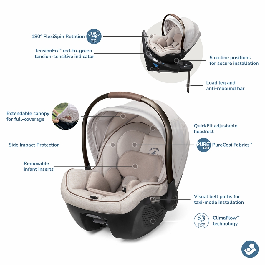MaxiCosi Peri 180 Rotating Infant Car Seat Desert Wonder