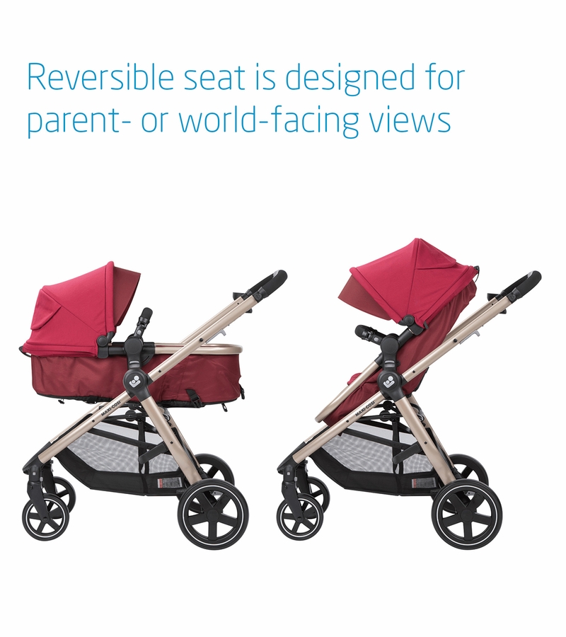 MaxiCosi Zelia 2 Travel System Radish Ruby
