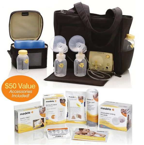 Medela Pump In Style Advanced OntheGo Tote Solution Set + Free