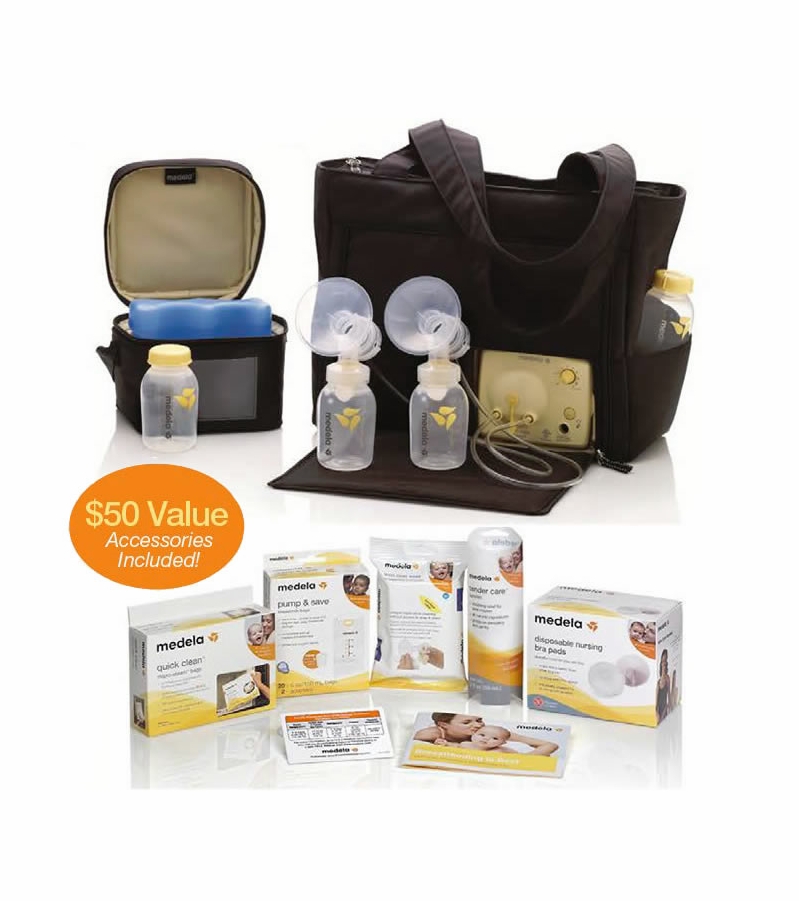Medela Pump In Style Advanced OntheGo Tote Solution Set + Free Accessory Set