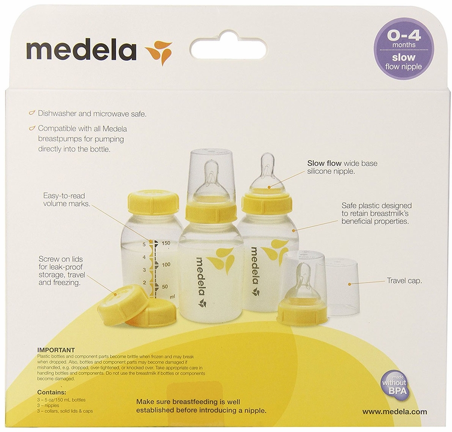 Medela Slow Flow Wide Base Nipples 3Pack