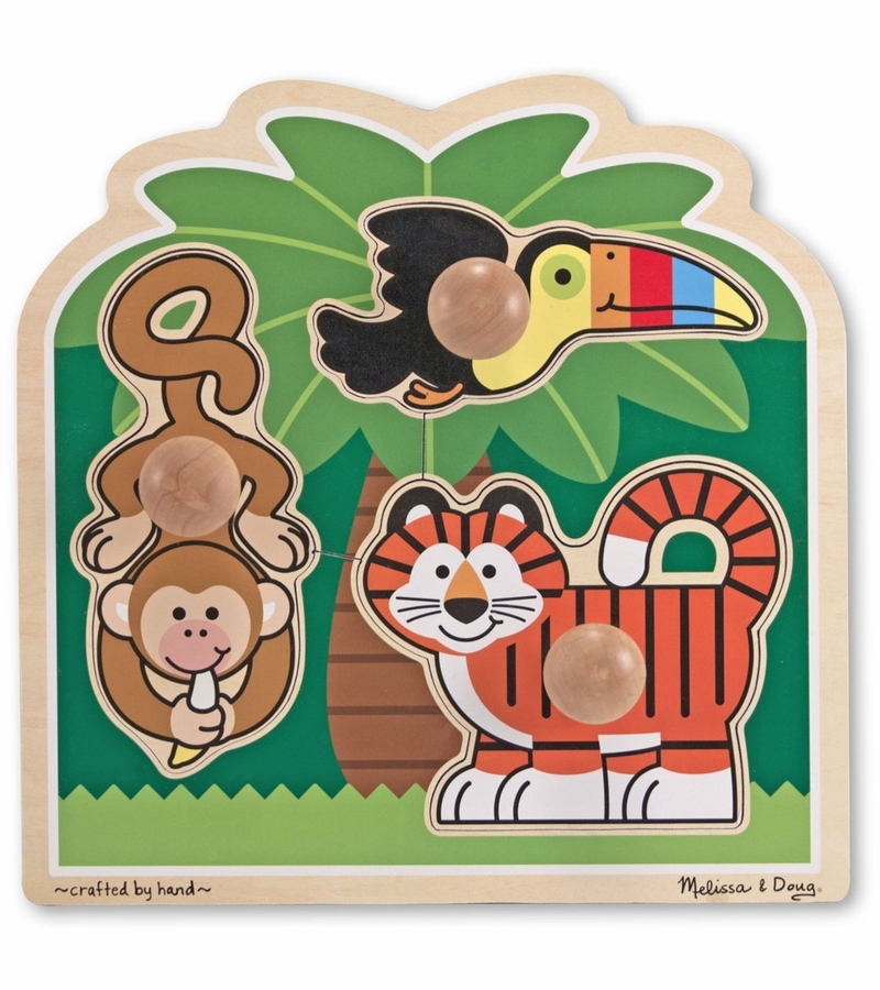 Melissa & Doug Rainforest Friends Jumbo Knob Puzzle 3 Pieces