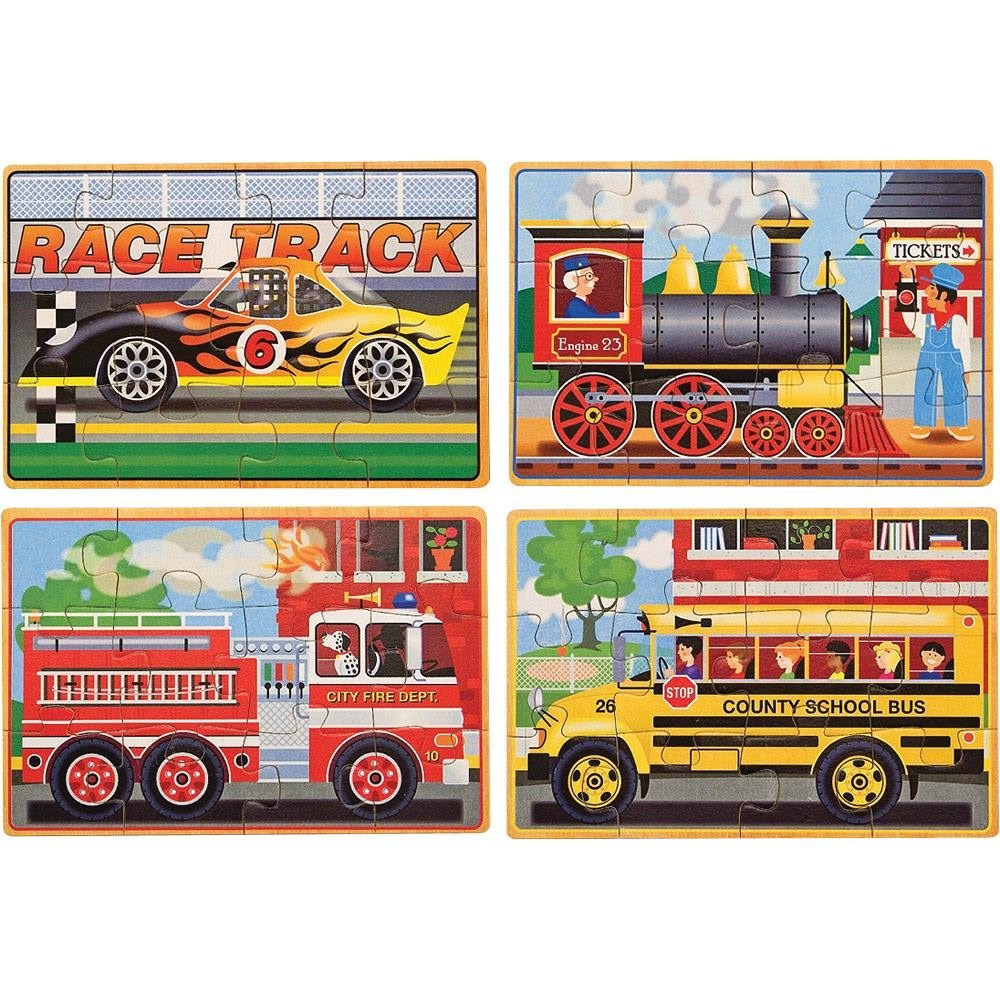 Melissa & Doug Vehicles Jigsaw Puzzles in a Box