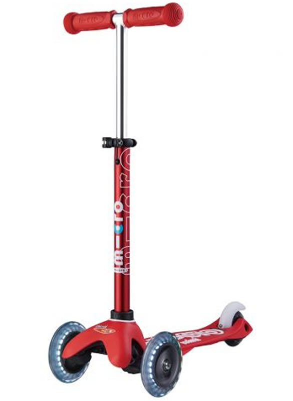Micro Kickboard Micro Mini Deluxe LED Scooter Red