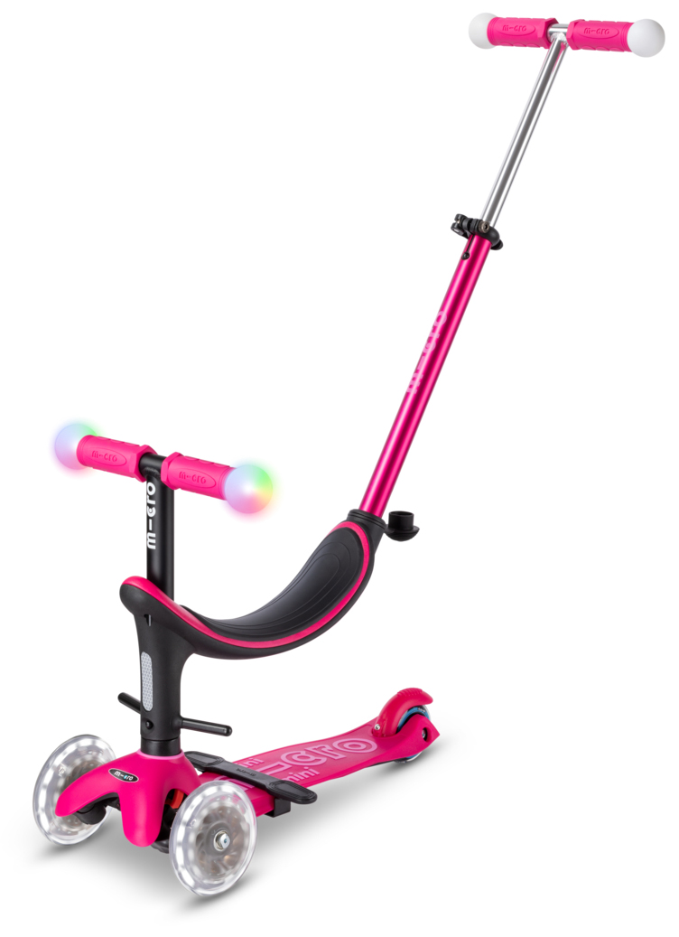 Micro Kickboard Micro Mini2Grow Magic LED Scooter Pink