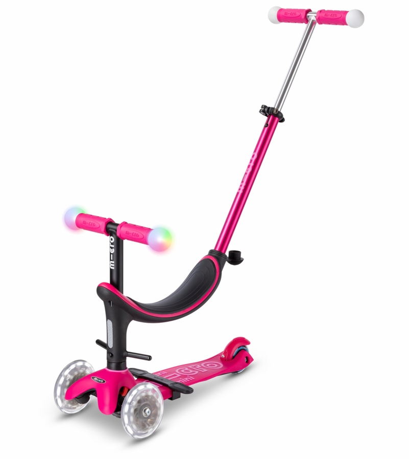 Micro Kickboard Micro Mini2Grow Magic LED Scooter Pink