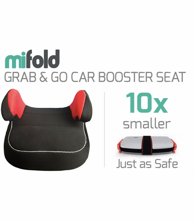 Mifold GrabandGo Backless Belt Positioning Booster Car Seat Slate Grey