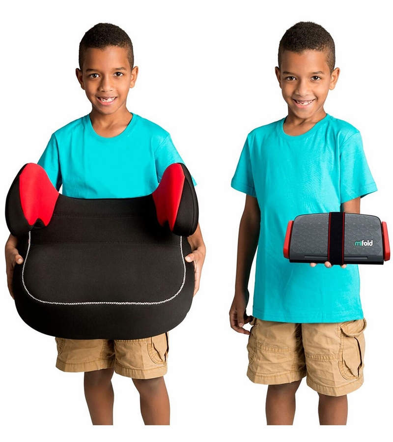 Mifold GrabandGo Backless Belt Positioning Booster Car Seat Slate Grey