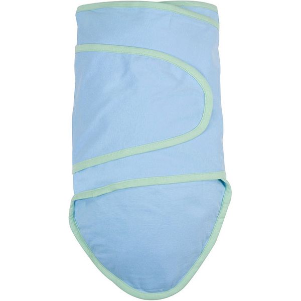 Miracle Blanket Swaddle Blue with Green Trim