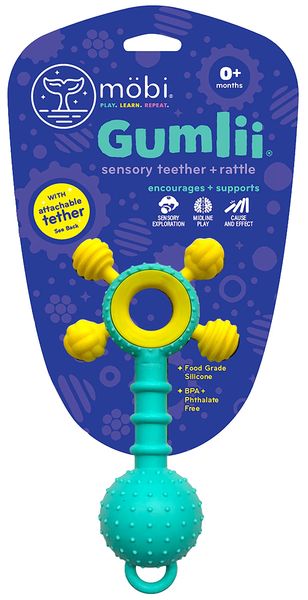 Mobi Gumlii Sensory Teether + Rattle