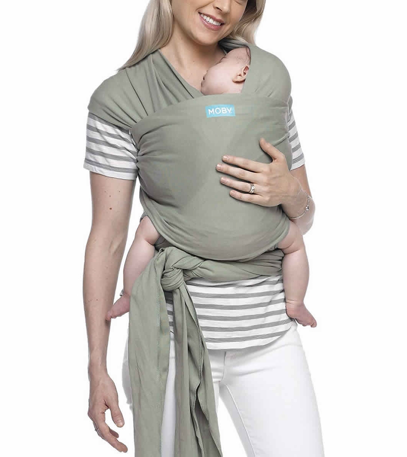 Moby Classic Cotton Wrap Baby Carrier Pear