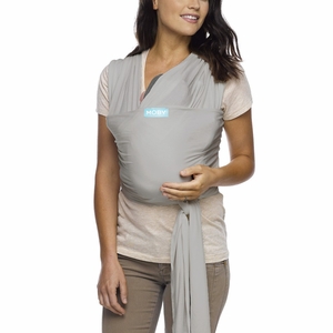 Moby Classic Cotton Wrap Baby Carrier - Stone Grey
