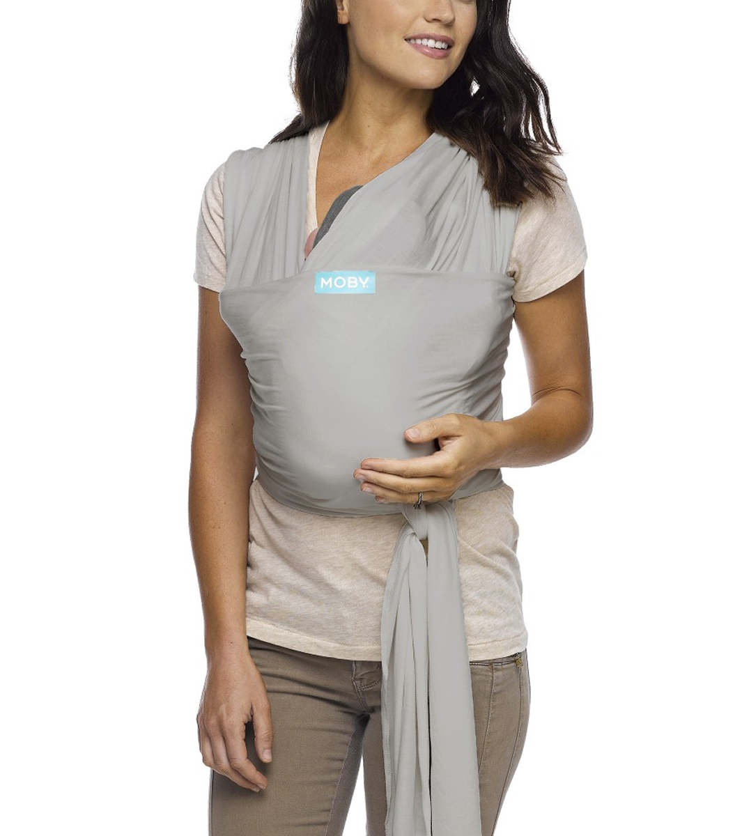 Moby Classic Cotton Wrap Baby Carrier Stone Grey