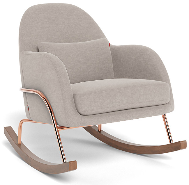 Monte Design Jackie Rocker - Rose Gold Copper Base / Sand Performance Heathered Fabric