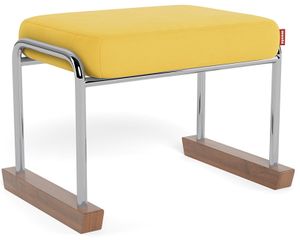 Monte Design Jackson Ottoman - Chrome / Yellow
