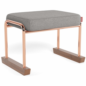 Monte Design Jackson Ottoman - Copper / Light Grey Italian Wool