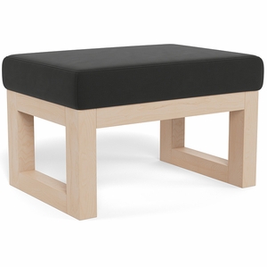 Monte Design Joya Ottoman - Clear Maple / Black Performance Microfiber