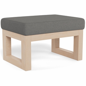 Monte Design Joya Ottoman - Clear Maple / Dark Grey Italian Wool