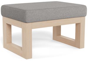 Monte Design Joya Ottoman - Clear Maple / Light Grey Italian Wool
