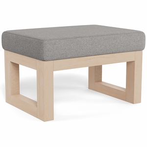 Monte Design Joya Ottoman - Clear Maple / Light Grey Italian Wool